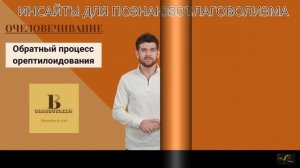 Обратный процесс орептилоидования – очеловечивание