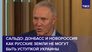 Сальдо: Донбасс и Новороссия как русские земли не могут быть уступкой Украины