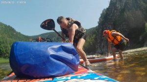 Сплав по р. Кия на сапах.