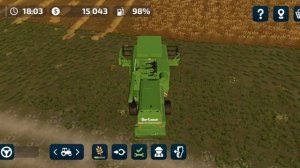 Уборка поля в Farming simulator 23