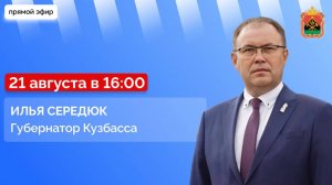 Губернатор Кузбасса Илья Середюк: прямой эфир в соцсетях (21.08.2025)