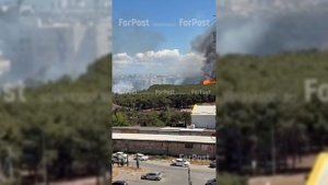 Пожар в районе Камышового шоссе