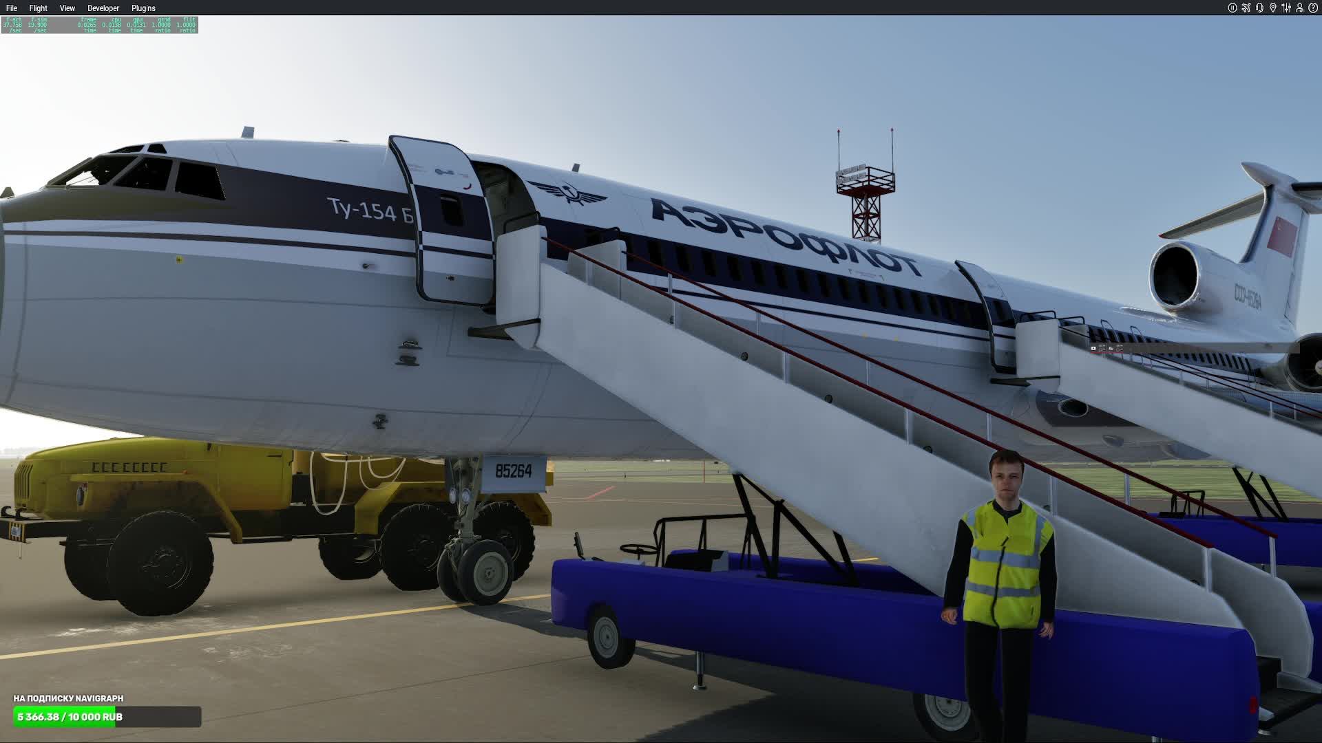 X-Plane 12, Ту154-б2, 85264, Vatsim, Novosibirsk(UNNT) - Irkutsk(UIII) смотреть онлайн