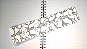 Закладка-раскраска Птички на дереве