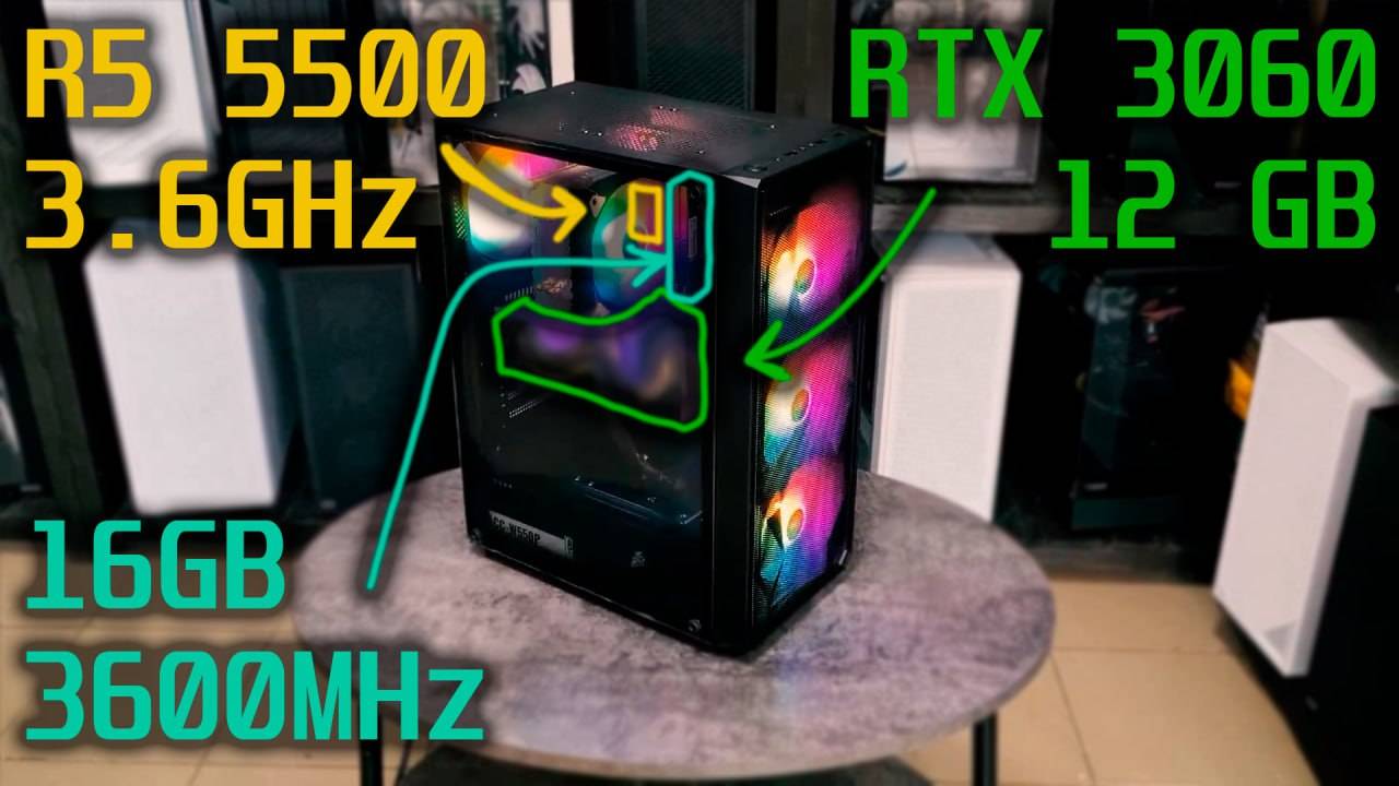 Обзор и тесты  Ryzen 5 5500  RTX 3060 12GB  Aleksey PC fan