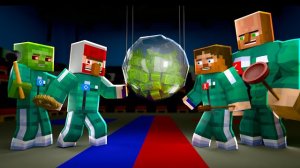 НОЧНАЯ БИТВА ИГРЫ КАЛЬМАРА В МАЙНКРАФТЕ, АНИМАЦИЯ