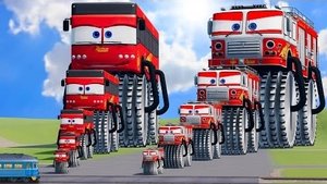 Большие и маленькие двойные колеса-монстры: Автобус Молния Маккуин против пожарной машины Маккуин