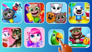 My Tom Loves Angela, My Talking Angela 2, Talking Pierre the Parrot, My Talking Tom 2.