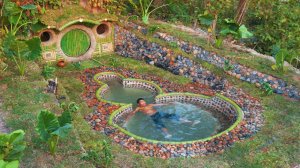[Full Video]Build Creative Hobbit Hole House With Underground Swimming Pool Design In Forest