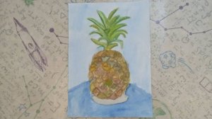 Урок 30 🎨 Как нарисовать ананас акварелью | Пошаговый урок для начинающих.
