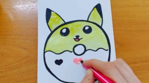 Пончик Пикачу. Рисуем Вместе.