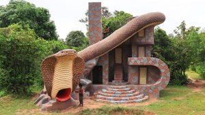 Build Creative Cobra Water Slide Park To Swimming Pool Design In The Forest