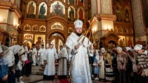 Архиерейское богослужение в Преображенском соборе г. Люберцы