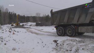В поселке Горный продолжается строительство дороги по улице Маяковского