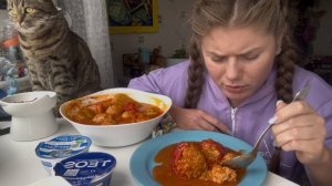 СМАЧНЫЙ РУССКИЙ МУКБАНГ ПЕРЦЫ ФАРШИРОВАННЫЕ