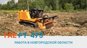 Мульчер FAE PT-475 работает по подготовке трассы высокоскоростной магистрали