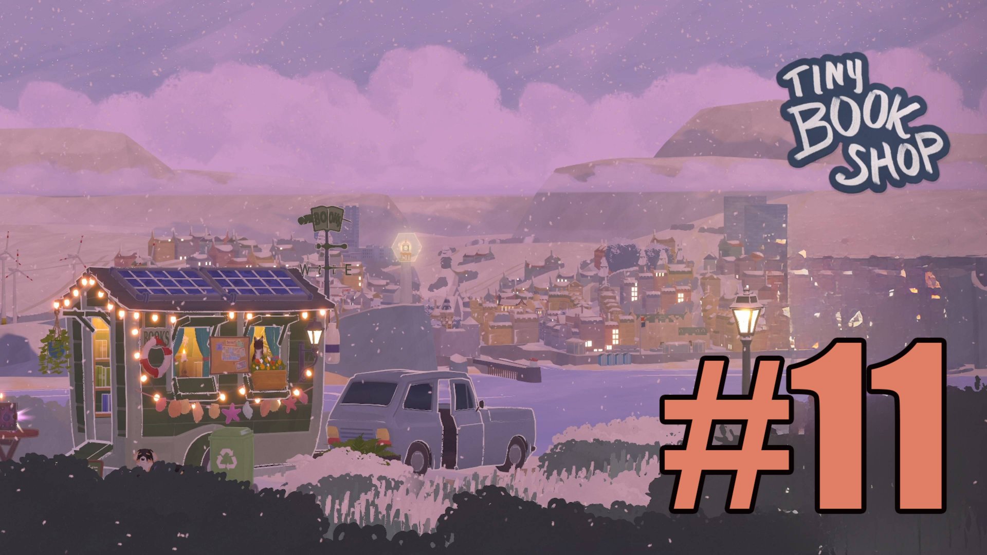 Tiny Bookshop прохождение на русском #11 купил шкаф на 50 книг.Празднуем Новый год