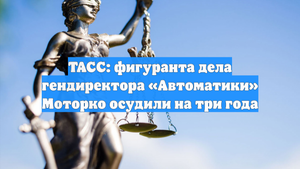 ТАСС: фигуранта дела гендиректора «Автоматики» Моторко осудили на три года