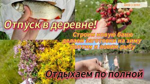 ОТПУСК В ДЕРЕВНЕ. СТРОИМ БАНЮ. ЗАГОТОВКИ НА ЗИМУ. КОПЧЕНИЕ. РЫБАЛКА НА ТОБОЛЕ. КОПТИЛЬНЯ АСТРА.