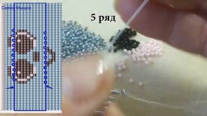 Мышка из бисера  в технике ндебеле и ручного ткачества Часть 1 от Натальи Шурховецкой