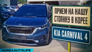 Прием KIA Carnival 4 Signature 7 мест на нашу стоянку в Корее