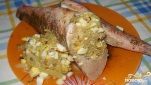 Жареный морской окунь