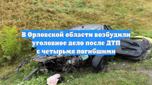 В Орловской области возбудили уголовное дело после ДТП с четырьмя погибшими