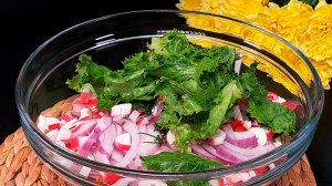Я не могла представить что такой простой салат может быть очень вкусным