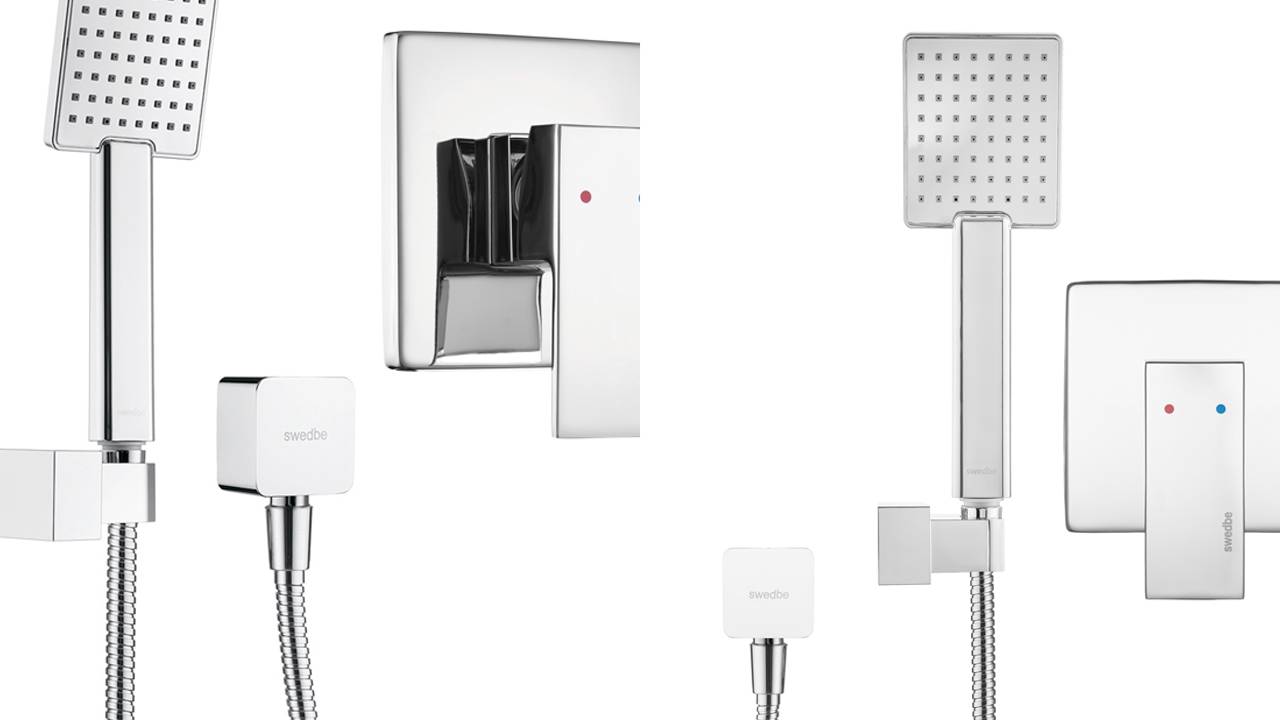 Распаковка душевого набора со встраиваемым смесителем Swedbe Platta 5534 смотреть онлайн
