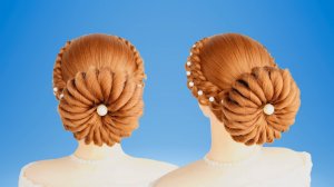 Простая и новая прическа-пучок для женщин на свадьбу | Прическа в стиле вечеринки для длинных волос