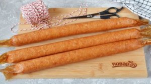 Домашняя колбаса из курицы