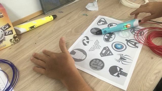 Щит капитана Америки 3 д ручкой