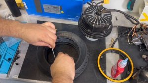 Kugoo LX 10+ замена камеры, покрышки, шиномонтаж переднего колеса.