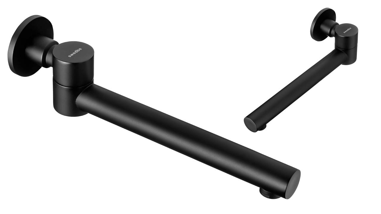 Распаковка встраиваемого поворотного излива черного цвета Swedbe Platta 5513B смотреть онлайн