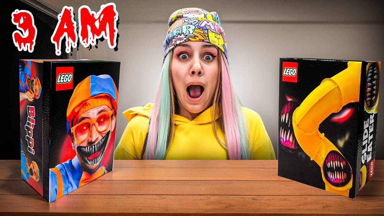 НЕ ОТКРЫВАЙ ЛЕГО НАБОР SLIDE EATER и BLIPPI.EXE В 3:00 НОЧИ !!