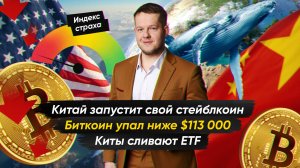 №30. Крипто-новости. Биткоин упал ниже $113 000 — что будет дальше?