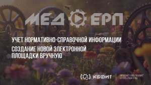 КБФИТ: МЕДЕРП. Учет НСИ: Создание новой электронной площадки вручную