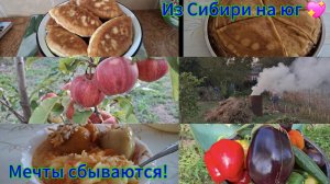 Переезд из Сибири на юг/Купили дом на юге/ Печём пирожки, блины/ Работа в огороде  в саду/