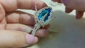 Брошь Бутон розы Стебель и листик Часть 2 от Наталья Шурховецкая