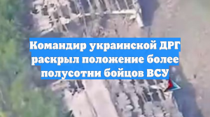 Командир украинской ДРГ раскрыл положение более полусотни бойцов ВСУ
