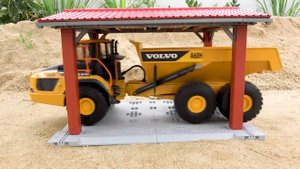 Сборка гаража для игрушечных автокранов.