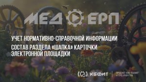 КБФИТ: МЕДЕРП. Учет НСИ: Состав раздела «Шапка» карточки электронной площадки