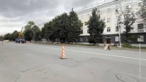 На Советской начали ремонт пешеходных зон