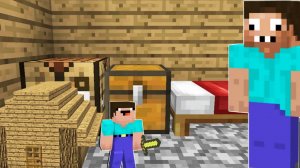 Маленький нуб затролил про в Майнкрафте! !