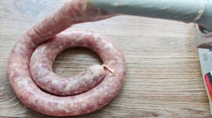 Домашняя колбаса на сковороде