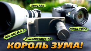 СМАРТФОН vs профессиональная КАМЕРА: Vivo X200 Ultra vs Sony A1 II vs Nikon Coolpix P1000