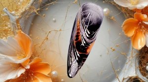 Осенний маникюр. Абстракция с растекашками. МК