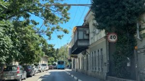 Ялта. Ломоносова, Пионерская, Красноармейская до перекрестка с Гоголя ул. 09.07.25.Крым.Crimea.Yalta