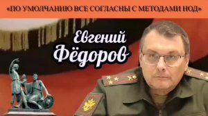 Евгений Фёдоров: «По умолчанию все согласны с методами НОД»