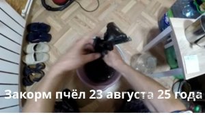 23 августа 25 года, закорм пчёл, погода испортилась, гнезда пустые.